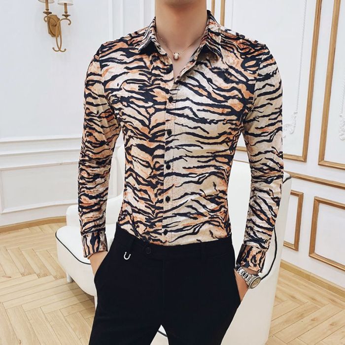 Mens animal print dress shirts