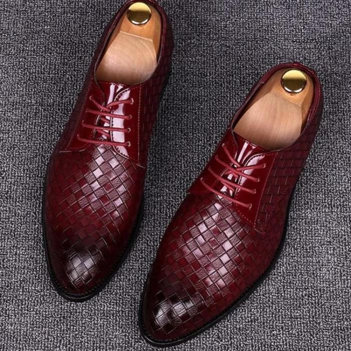 Mens burgundy oxford dress shoes