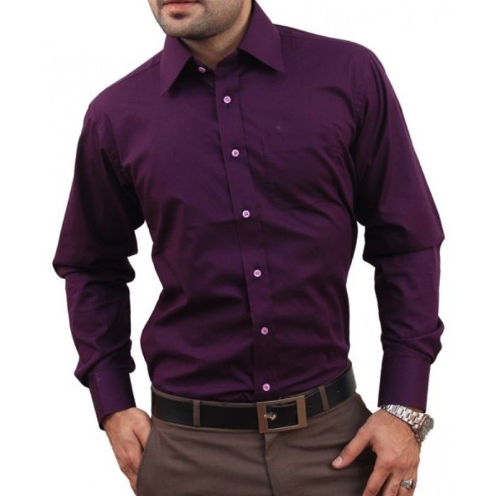 Dark purple mens dress shirt