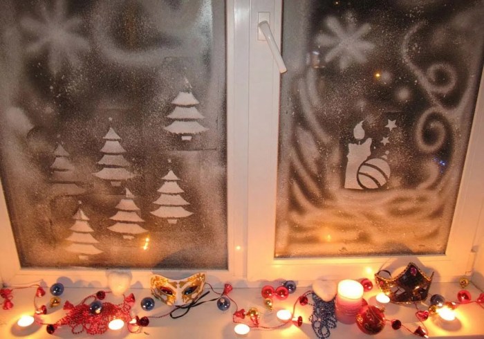 How to decorate your window with snow