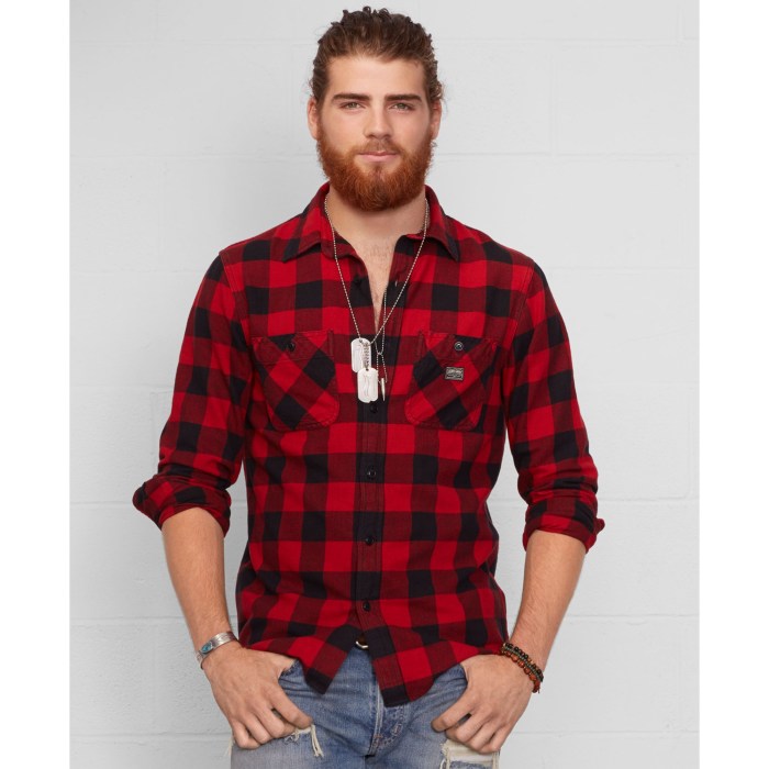 Mens flannel dress shirt