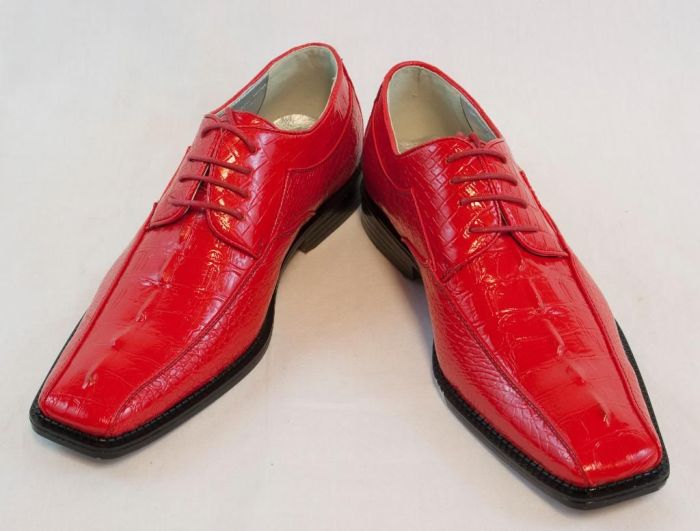 Red and gold dress shoes mens