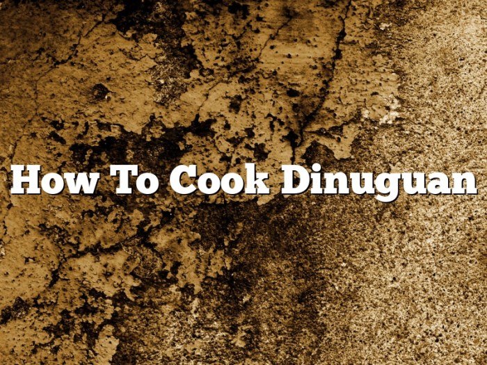 How to cook dinuguan cebu style