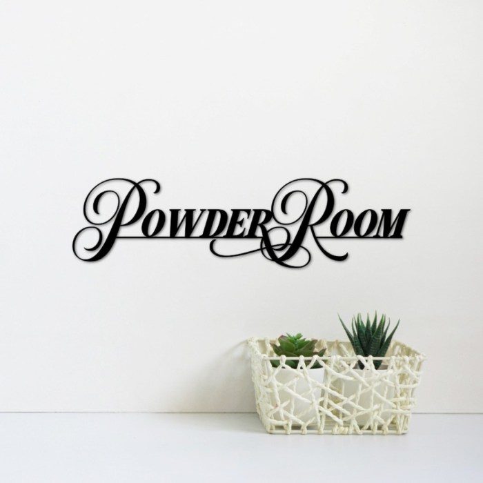 How to decor powder room wall